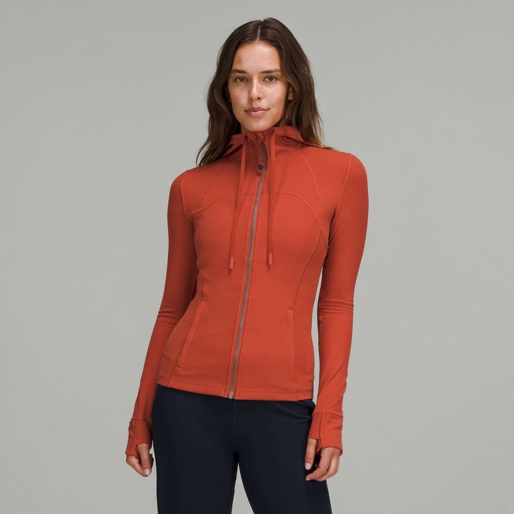 Lululemon Hooded Define Jacket Nulu Cayenne Rust Orange Size 6 Hoodie Sweatshirt